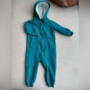 Primary Fleece Hooded Sweatshirt Romper 18-24M